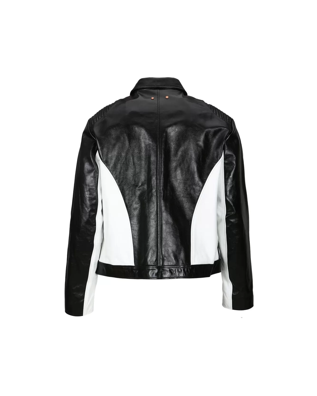 Men Andersson Bell Color Block Leather Biker Jacket Awa503M(Black)