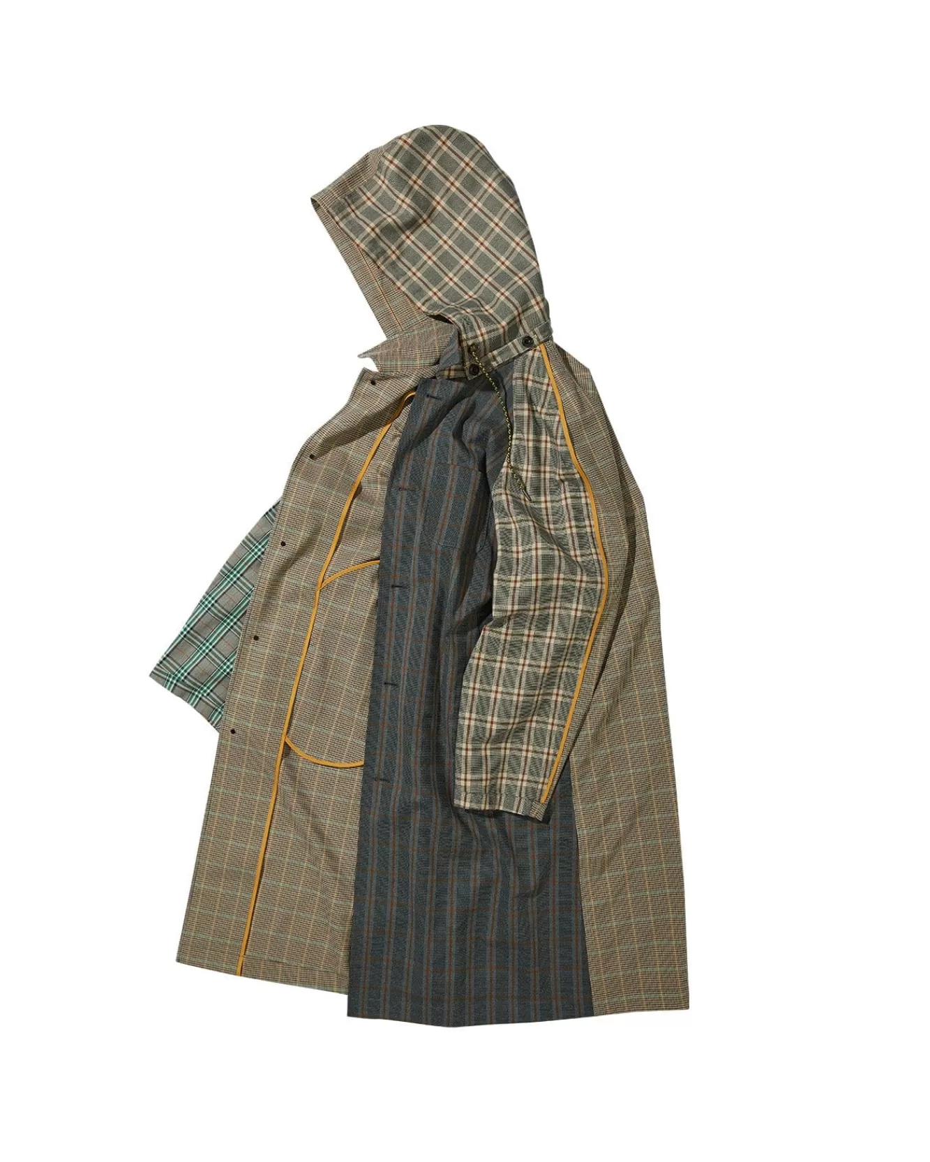 Men Andersson Bell Unisex Checked Raglan Coat Awa413U(Multi Color)