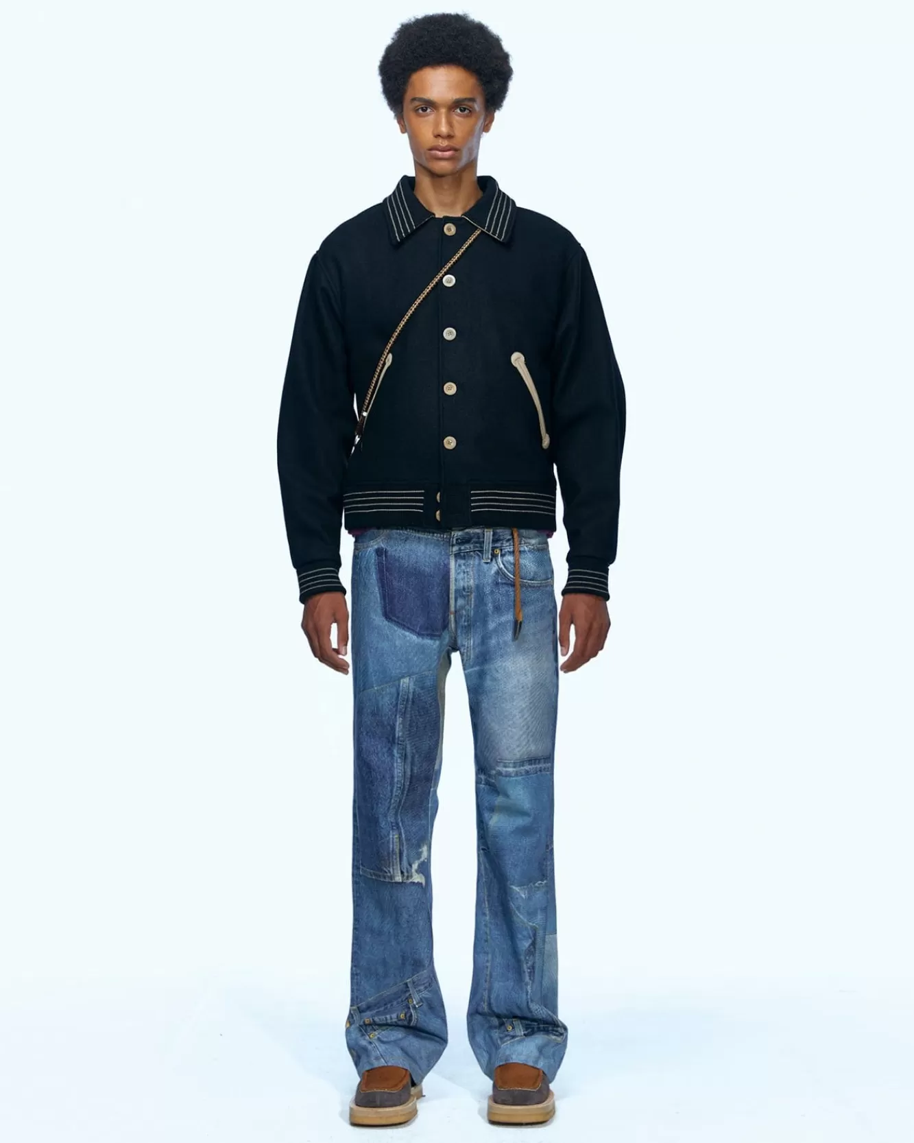 Men Andersson Bell Vintage Rework Printed Jeans Apa561M(Blue)
