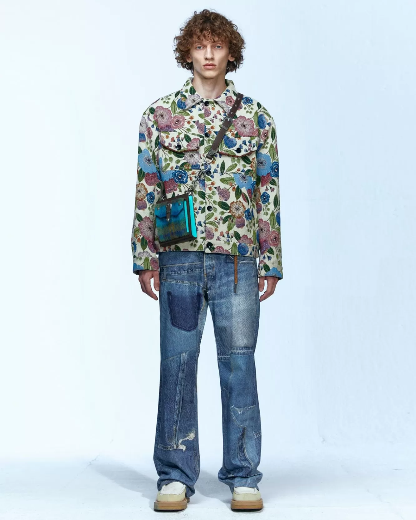 Men Andersson Bell Vintage Rework Printed Jeans Apa561M(Blue)
