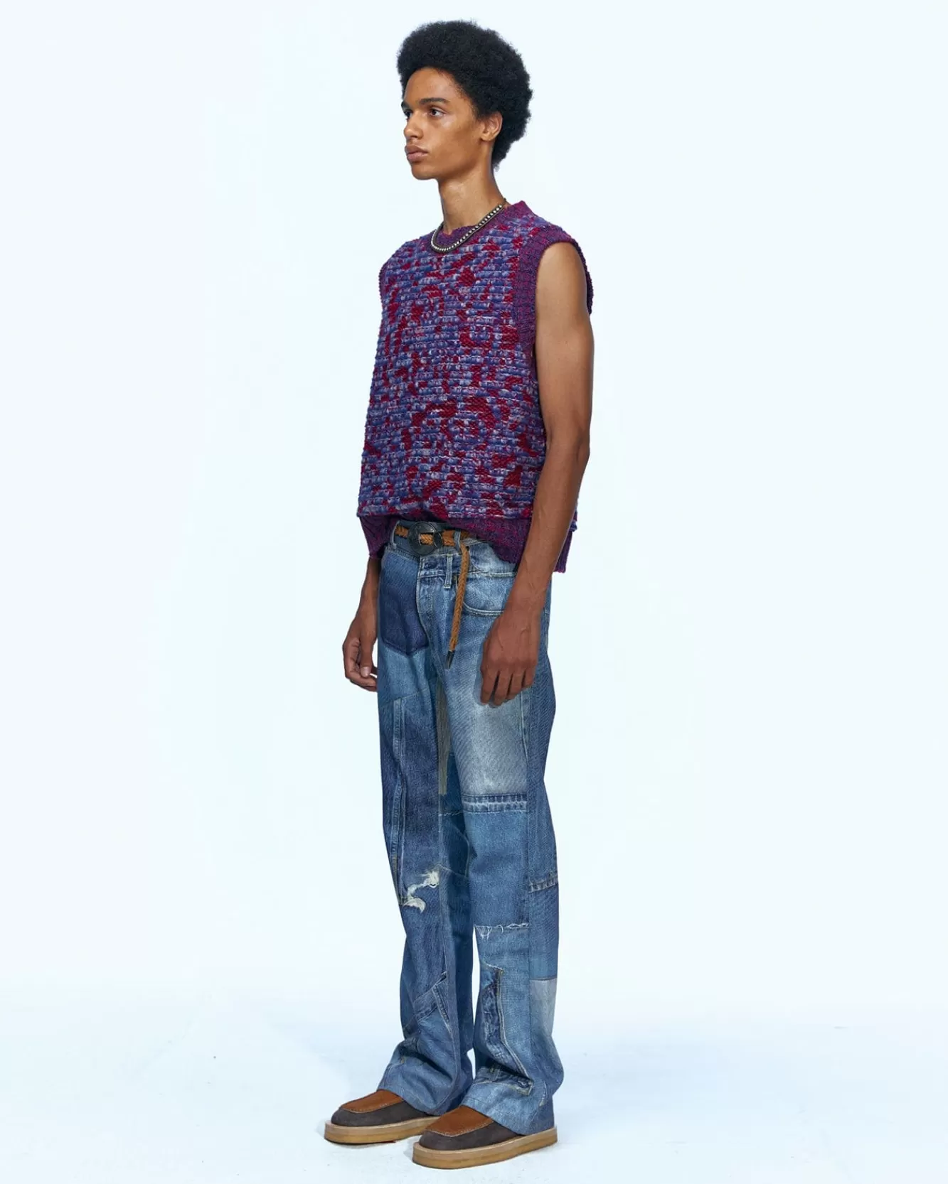 Men Andersson Bell Vintage Rework Printed Jeans Apa561M(Blue)