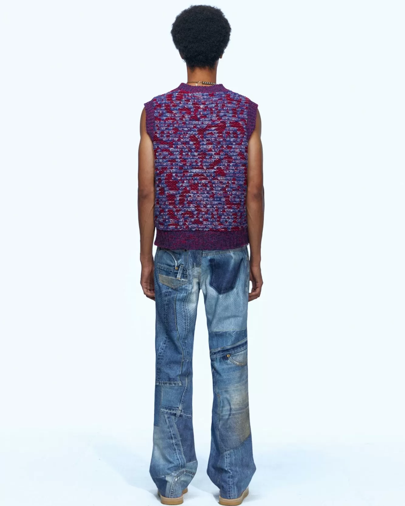 Men Andersson Bell Vintage Rework Printed Jeans Apa561M(Blue)