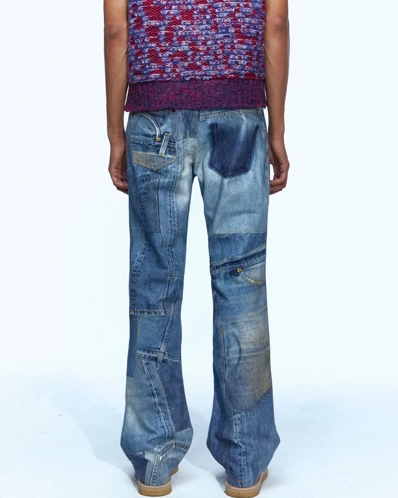 Men Andersson Bell Vintage Rework Printed Jeans Apa561M(Blue)