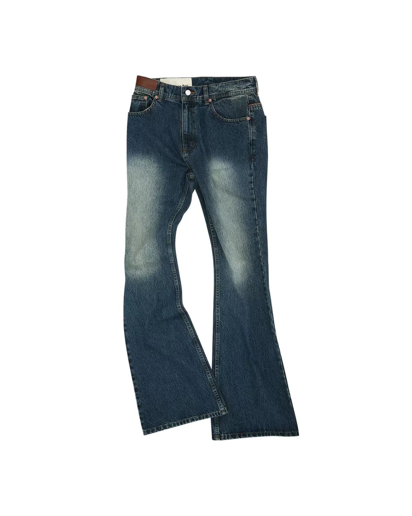 Men Andersson Bell Vintage Washed Bootscut Jeans Apa579M(Dark Blue)
